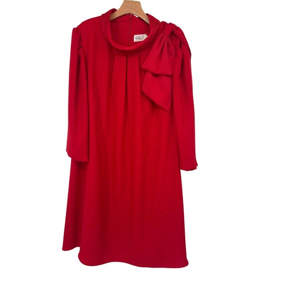 Eliza J Womens Red Bow Detail A-Line Dress size 22W plus new $169 - Picture 2 of 7